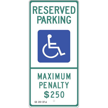 ZING Eco Parking Sign, 26X12, EGP- Model 2697